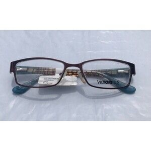 Victorious Women's V423 Full Rim Frame, Brown/Turquoise, Size 52-18-135